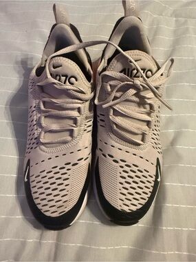 Nike Air270 Pale Beige and Black Athletic Sneakers
